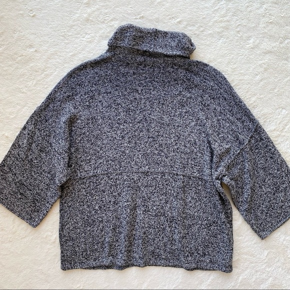 J Jill pure Jill cashmere modal oversized kimono poncho sweater medium black - Picture 4 of 7